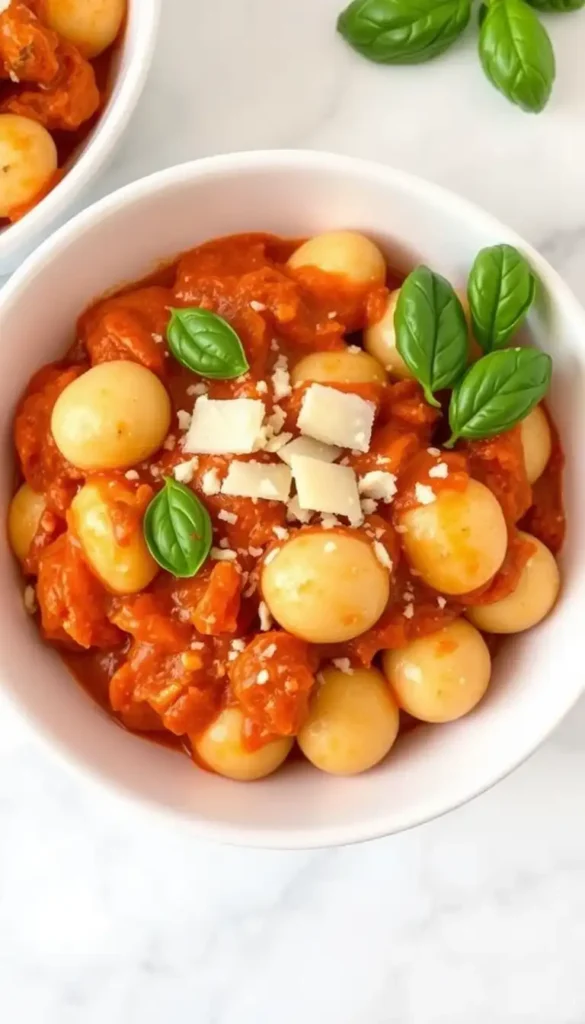 Gnocchi with Tomato Basil Sauce