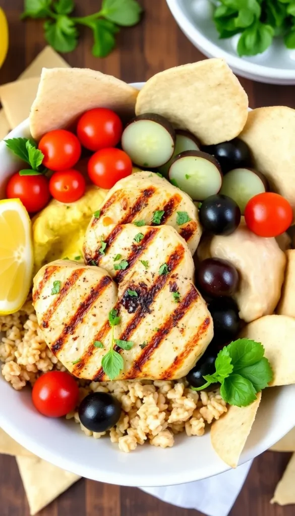 Greek-Style Chicken Thigh Bowls