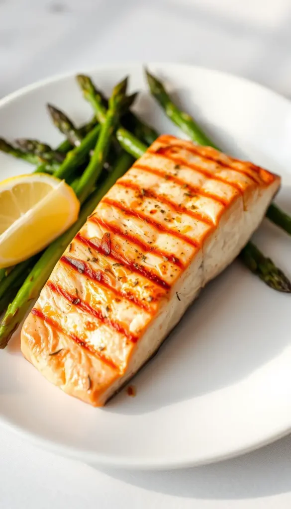 Grilled Salmon with Asparagus