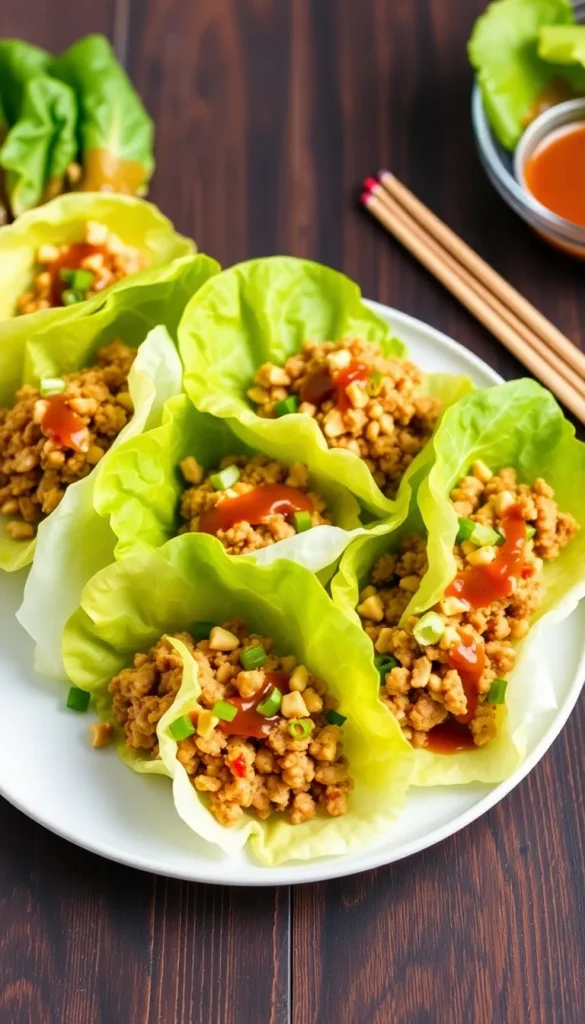 Ground Chicken Lettuce Wraps