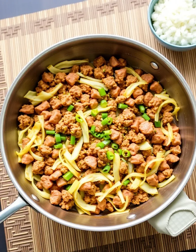 Ground Turkey Cabbage Stir Fry