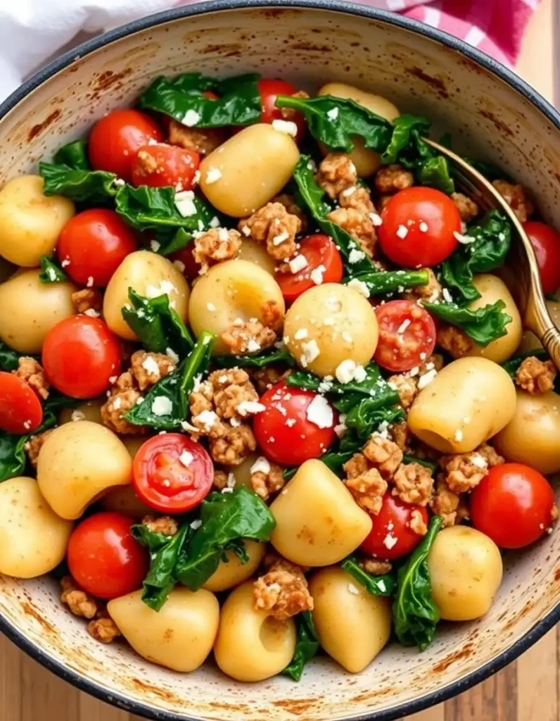 Ground Turkey Gnocchi Skillet