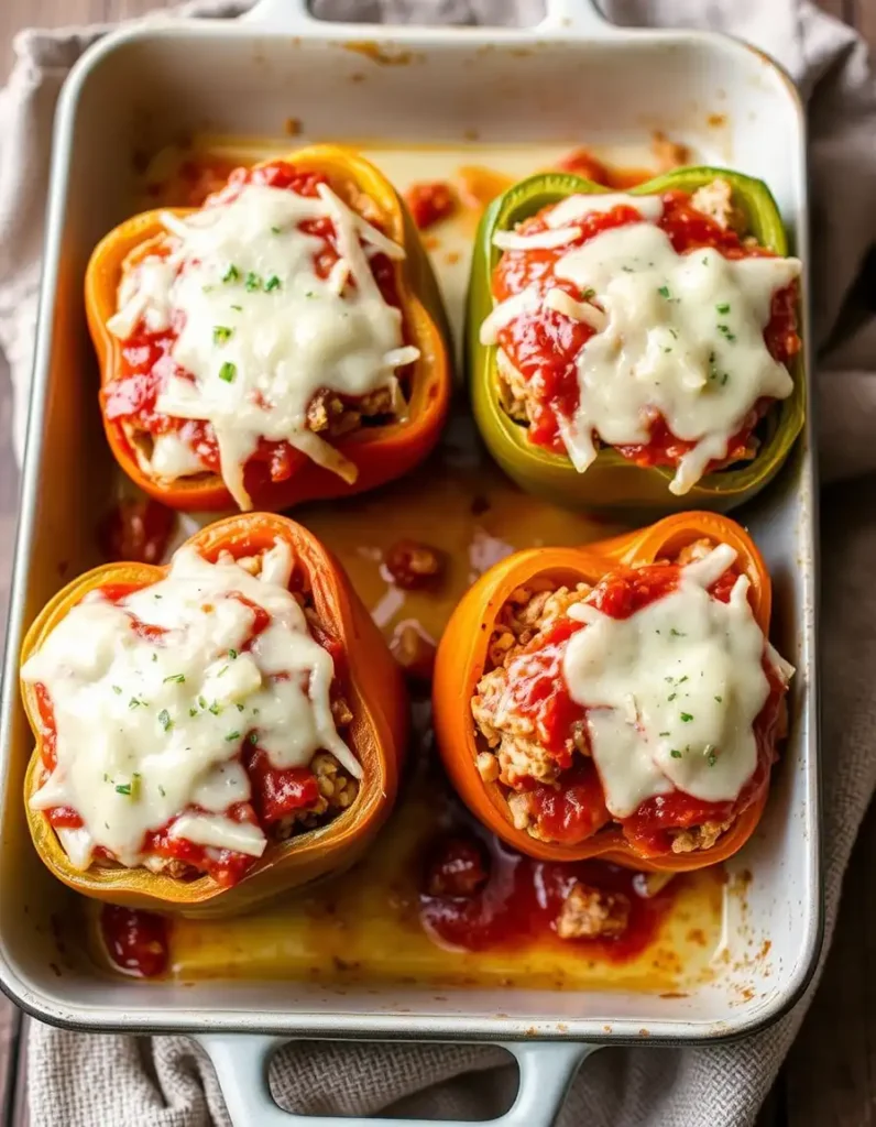 Ground Turkey Stuffed Peppers