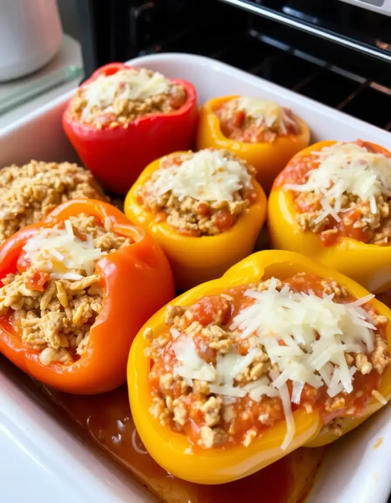 Ground Turkey Stuffed Peppers