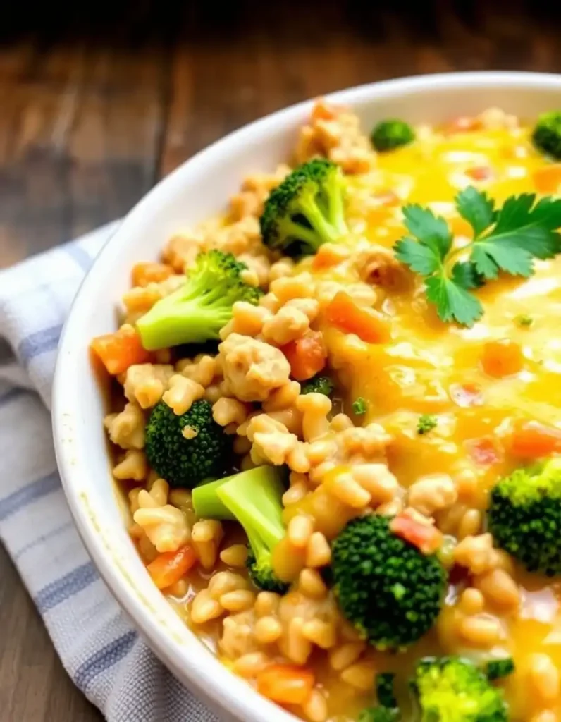 Ground Turkey and Broccoli Rice Casserole