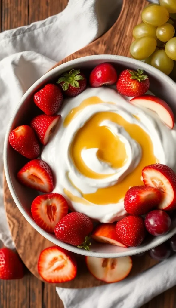 Honey Yogurt Dip with Fruit