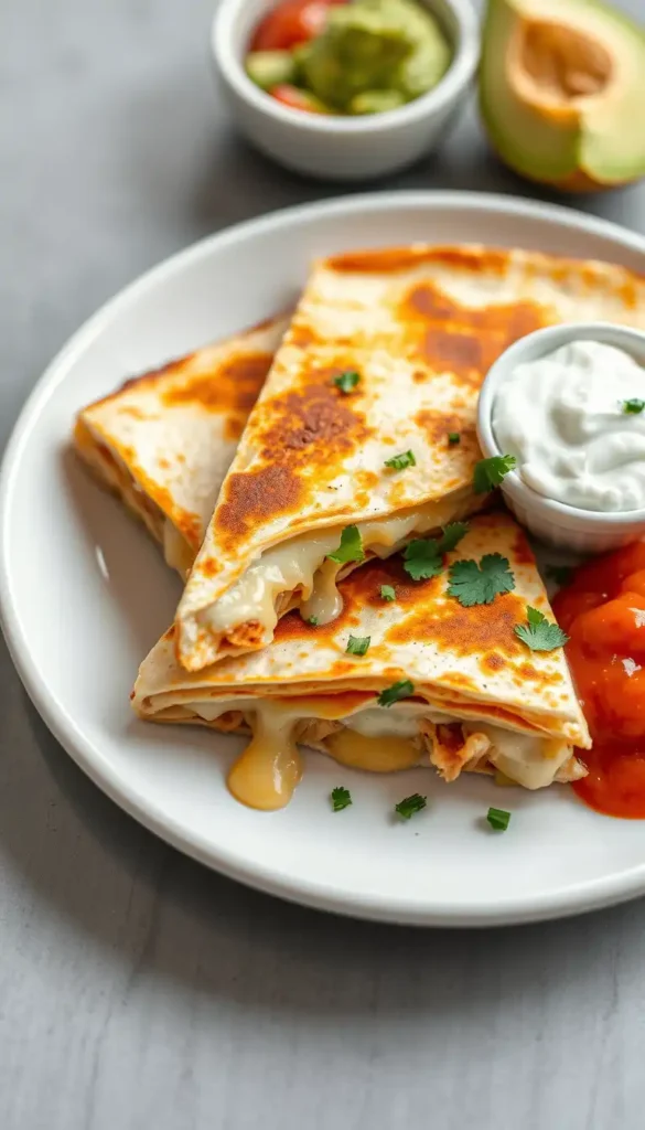 Leftover Chicken Quesadillas