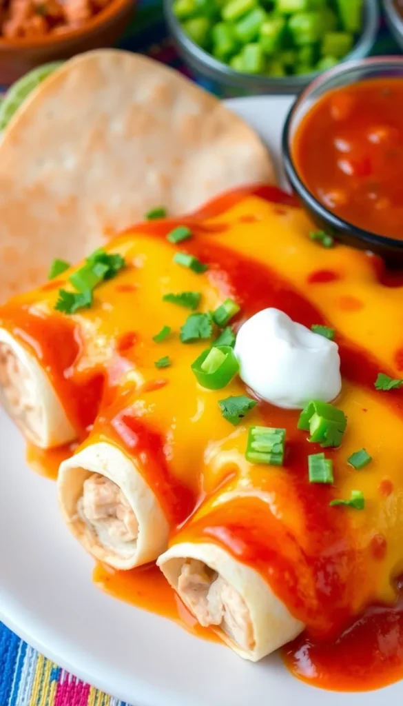 Leftover Turkey Enchiladas