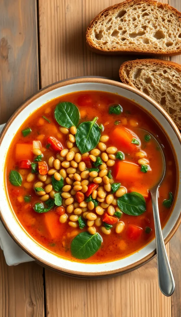 Lentil and Spinach Soup