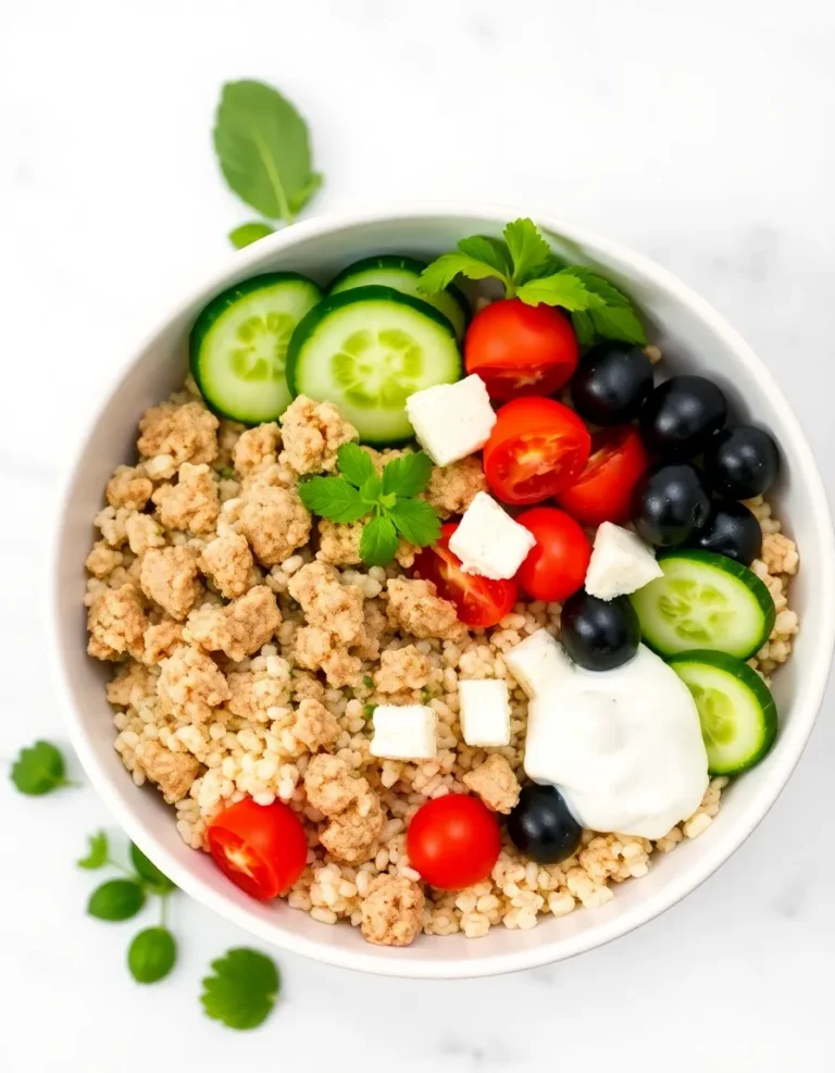 Mediterranean Ground Turkey Bowls