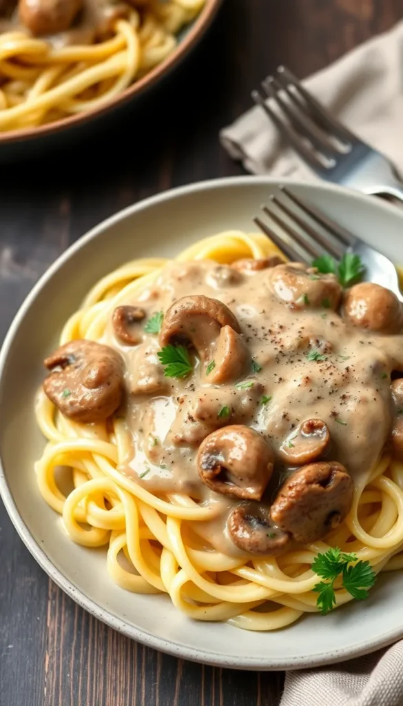 Mushroom Stroganoff