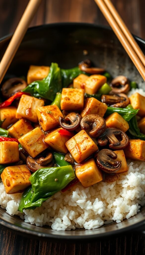 Mushroom Tofu Stir-Fry