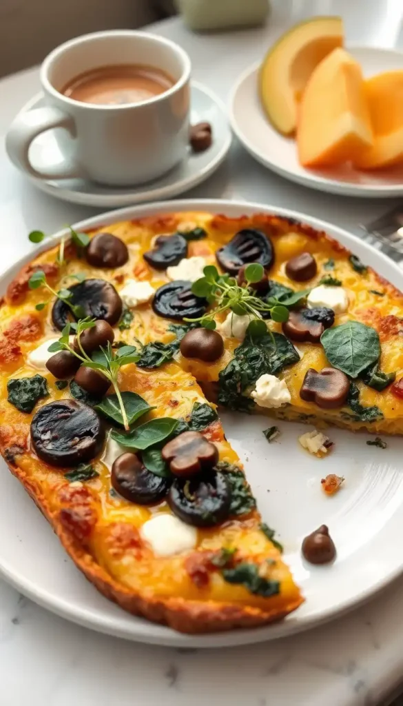 Mushroom and Goat Cheese Frittata