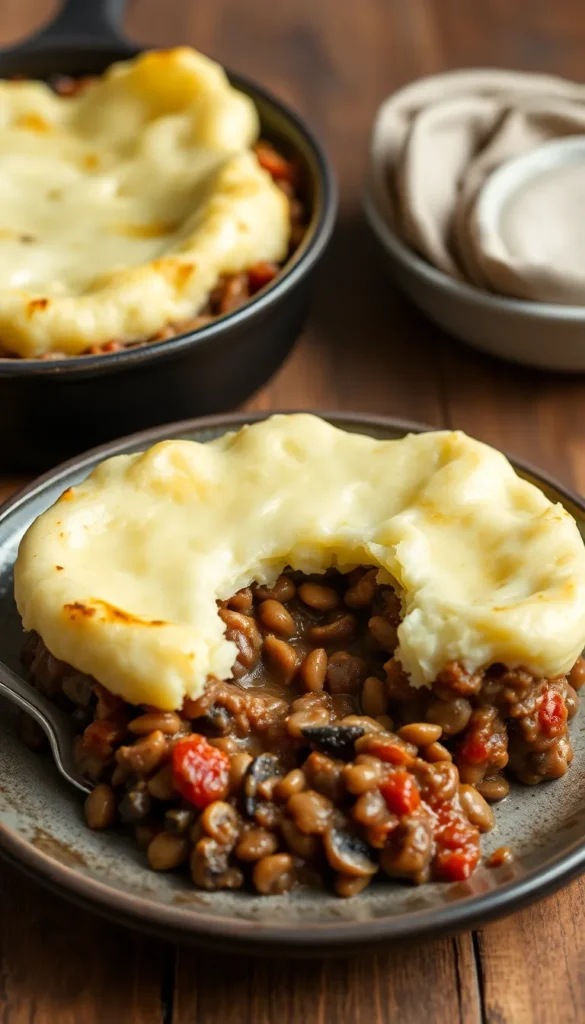 Mushroom and Lentil Shepherd’s Pie