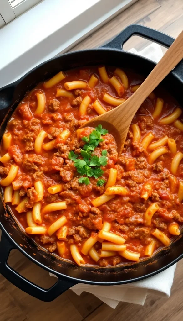 One-Pot Beef and Macaroni
