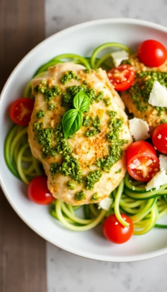 Oven-Baked Pesto Chicken Thighs