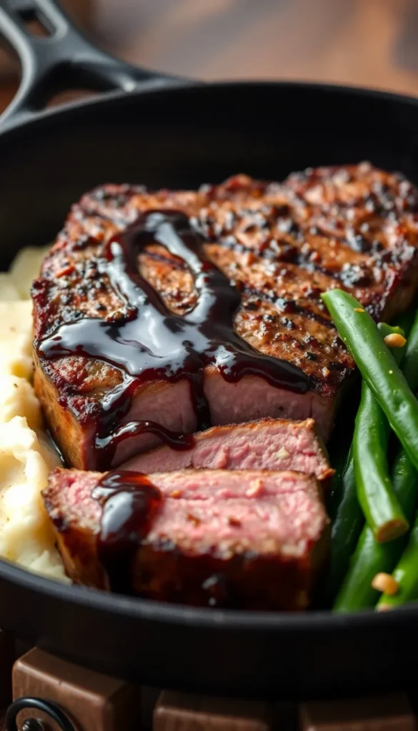 Pan-Seared Petite Sirloin with Balsamic Glaze
