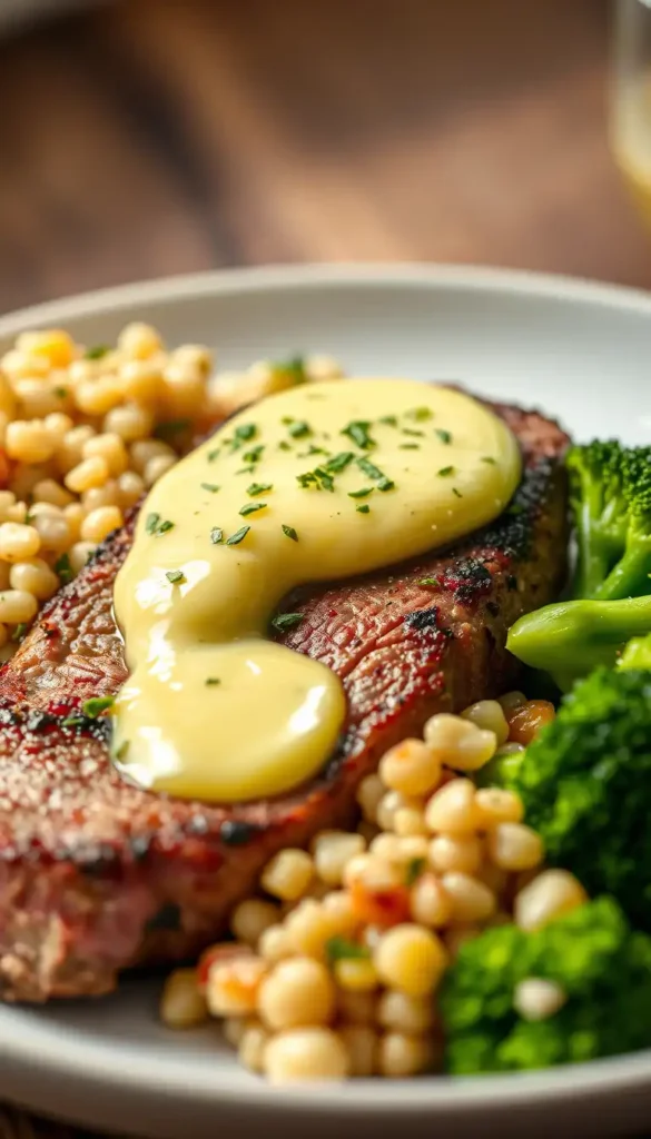 Pan-Seared Sirloin with Herb Butter