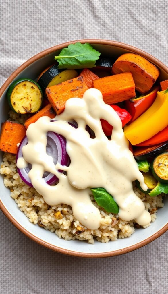 Roasted Veggie Bowl with Tahini Sauce