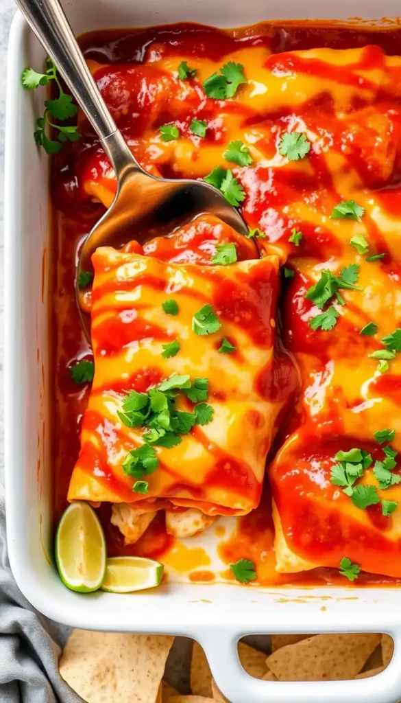 Rotisserie Chicken Enchiladas