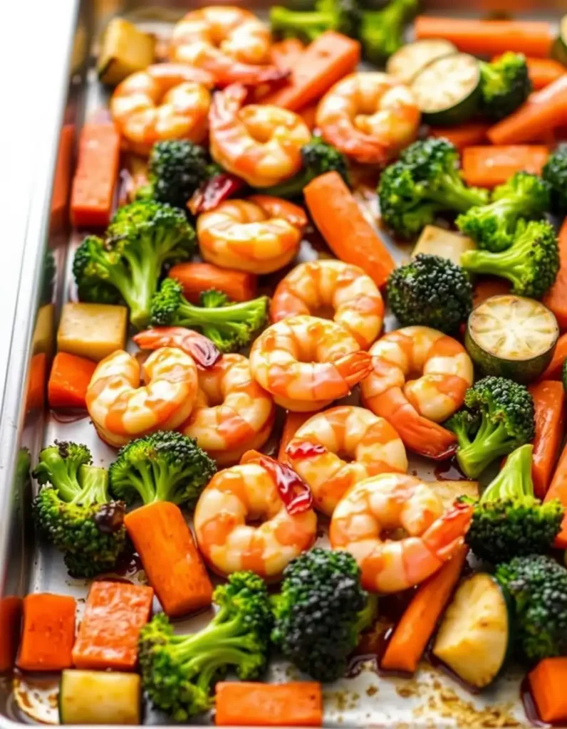 Sheet Pan Honey Garlic Shrimp and Veggies