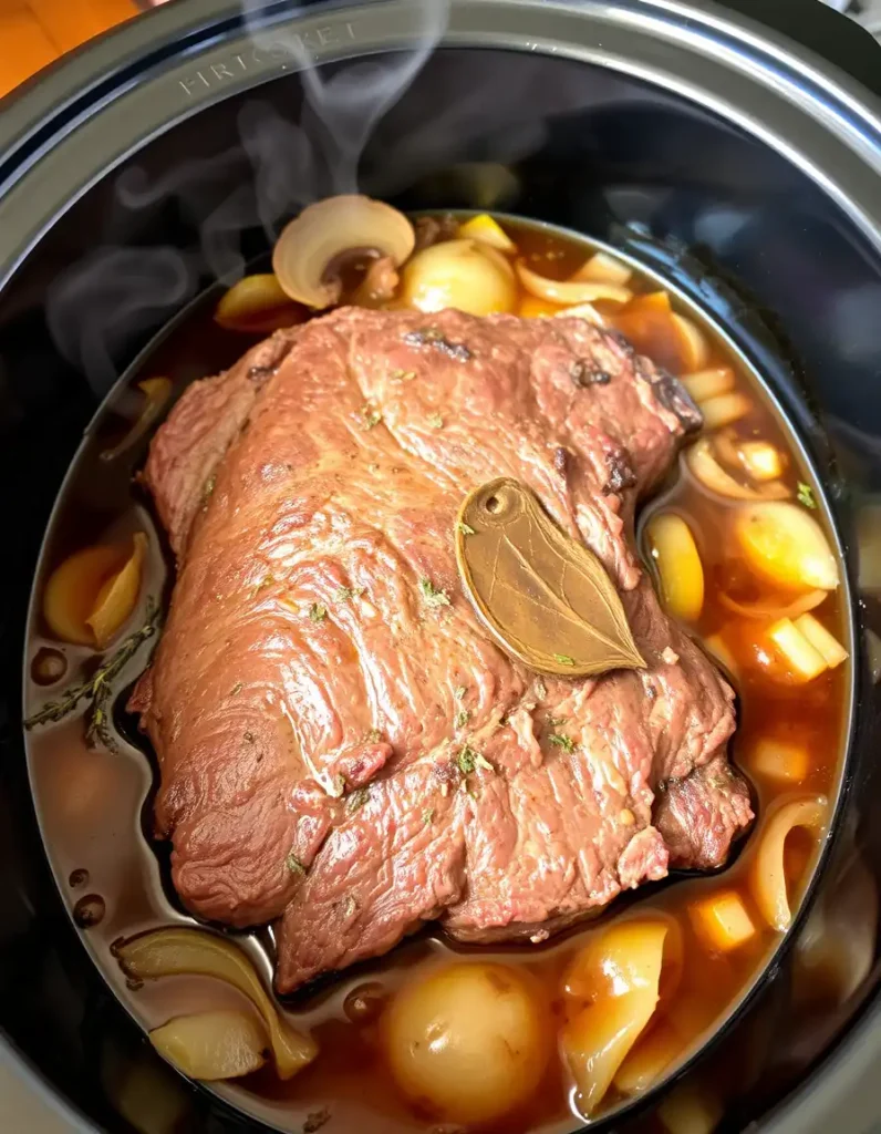 Slow Cooker Brisket with Onions