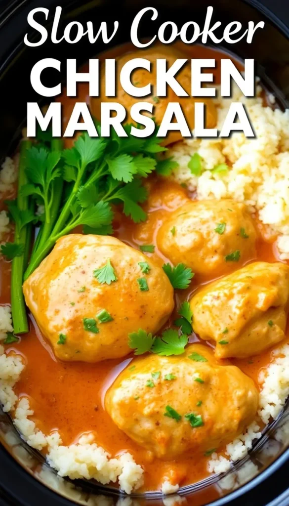 Slow Cooker Chicken Marsala