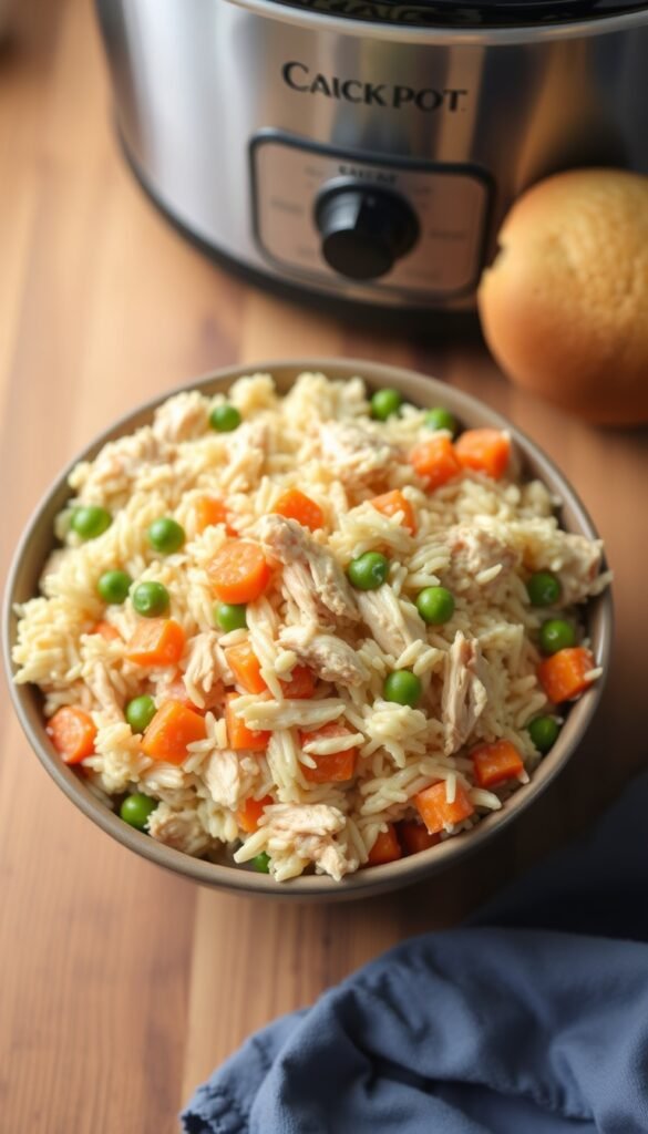 Slow Cooker Chicken and Rice