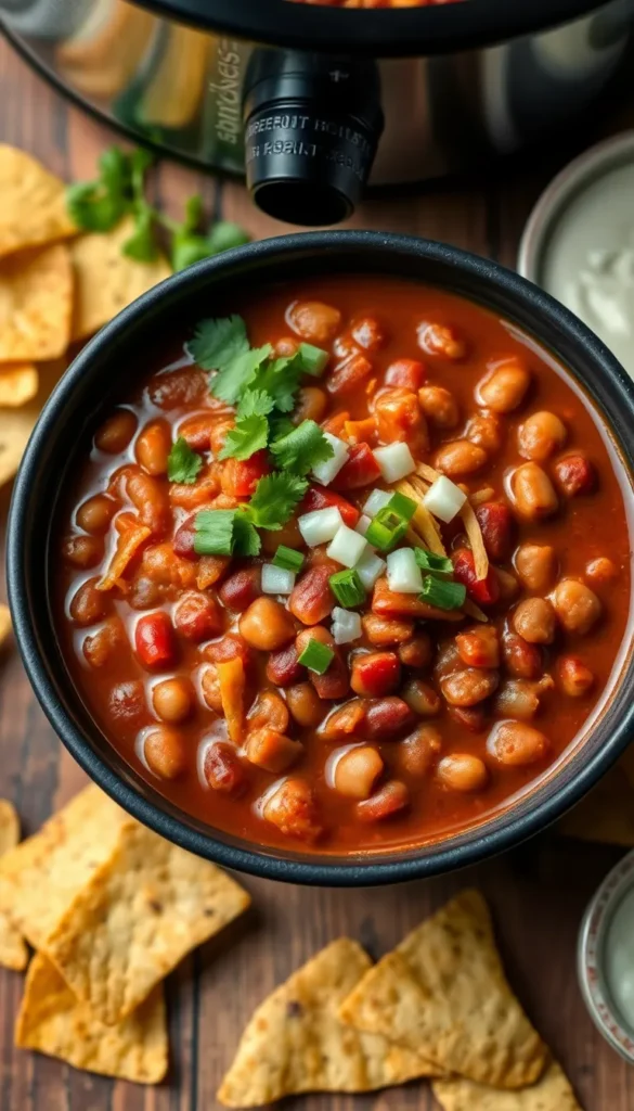Slow Cooker Pinto Bean Chili