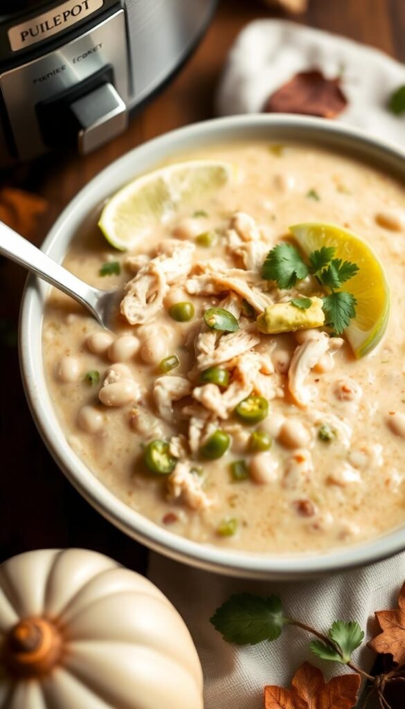 Slow Cooker White Chicken Chili