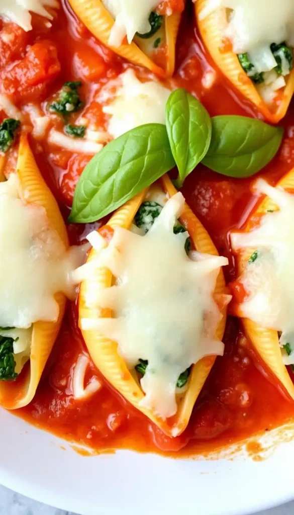Spinach and Cheese Stuffed Shells