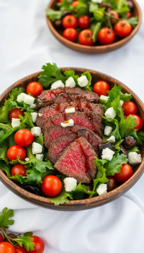 Steak Salad with Balsamic Glaze