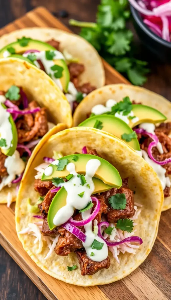Steak Tacos with Lime Crema