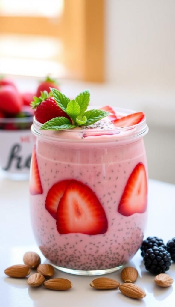 Strawberry Chia Seed Pudding