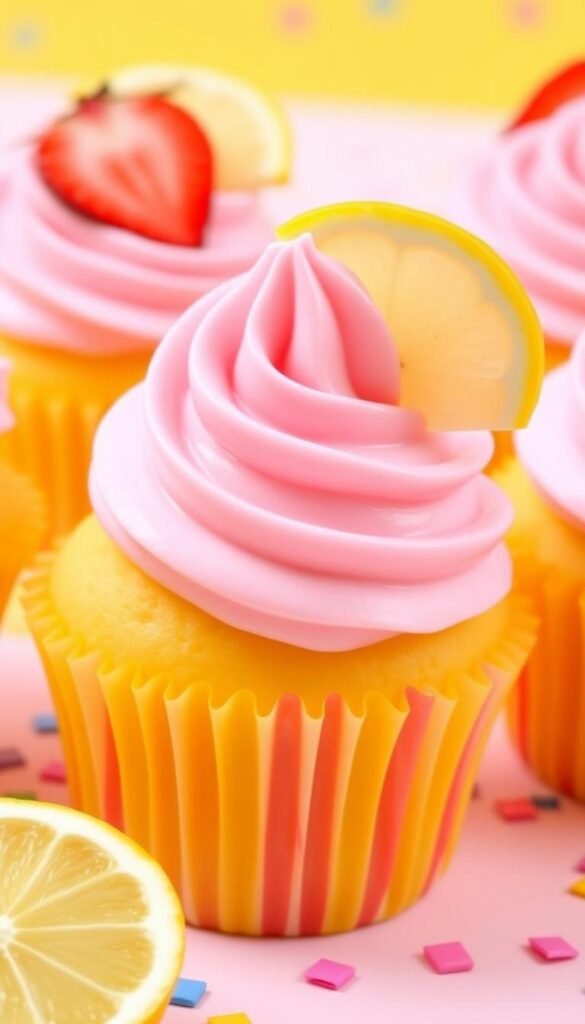 Strawberry Lemonade Cupcakes