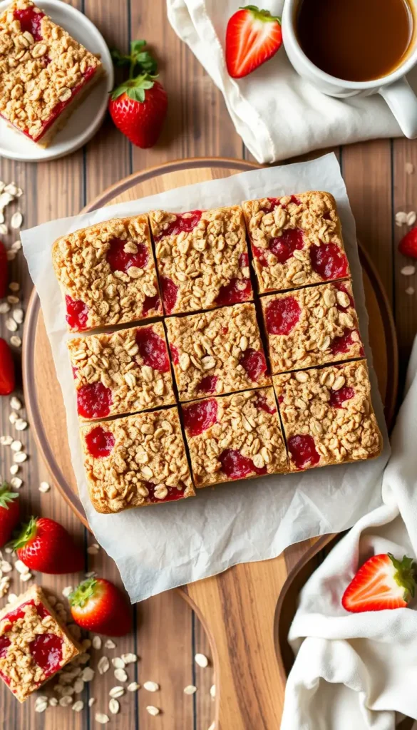 Strawberry Oatmeal Bars