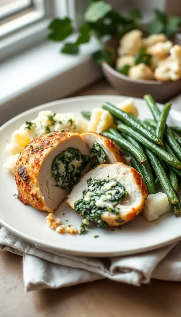 Stuffed Chicken Breast with Spinach and Cheese