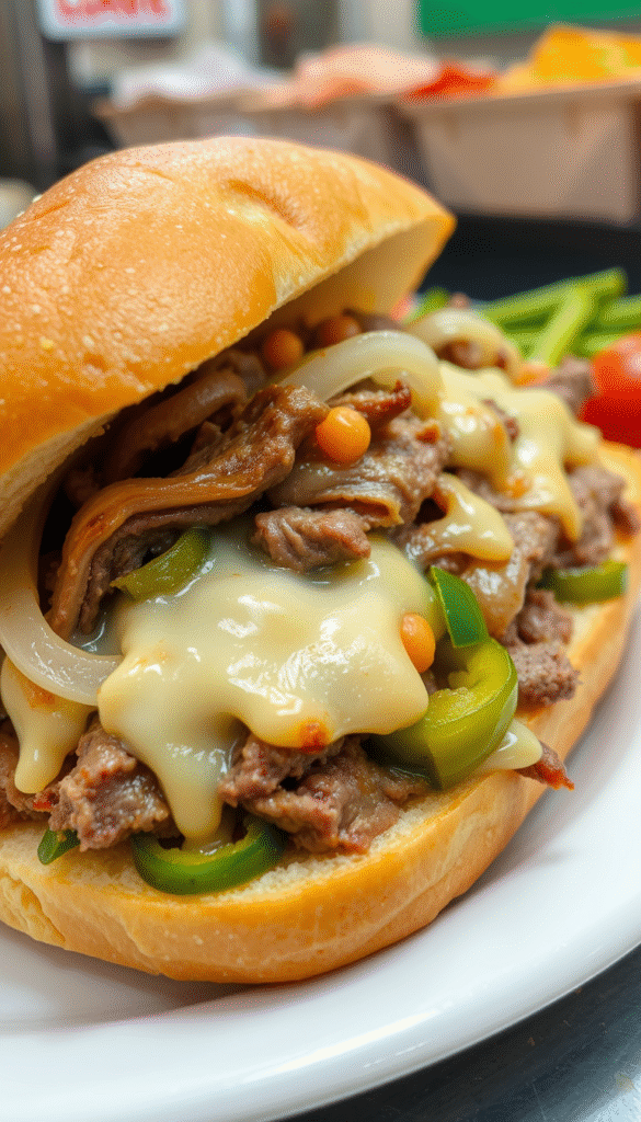 Top Round Steak Philly Cheesesteaks