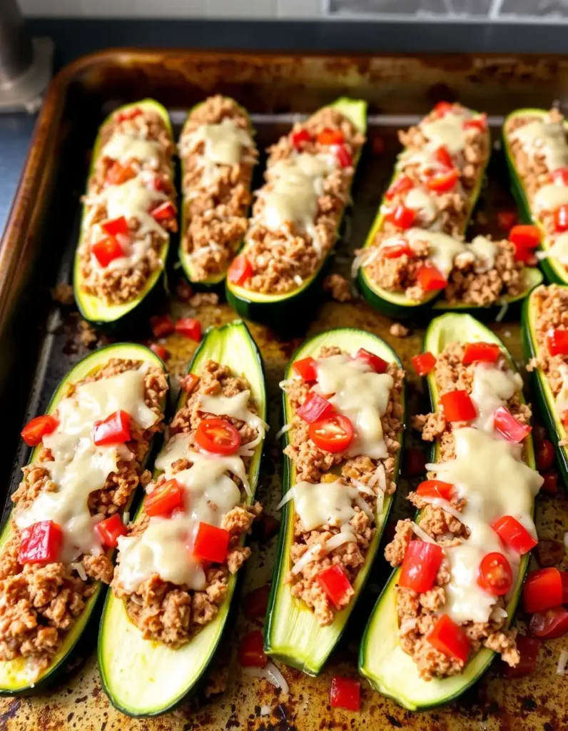Turkey Zucchini Boats