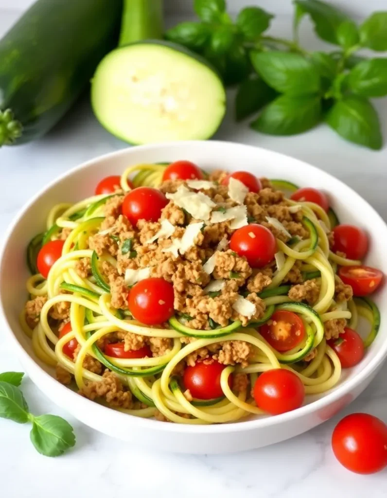 Turkey Zucchini Noodle Skillet