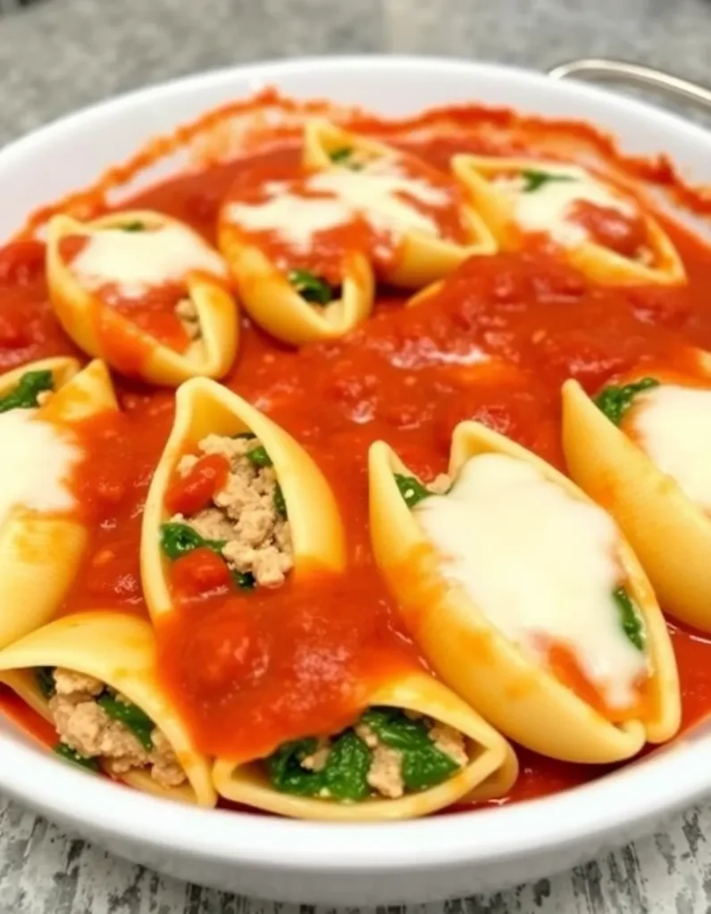 Turkey and Spinach Stuffed Shells