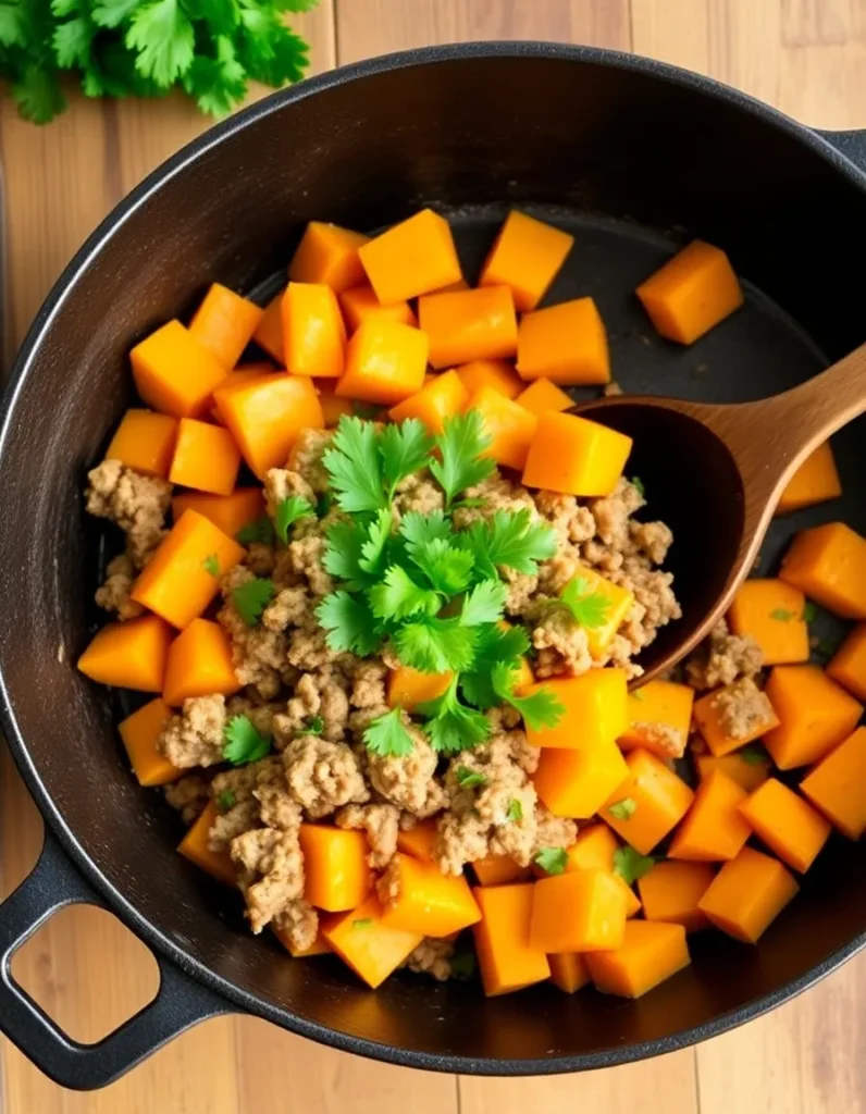 Turkey and Sweet Potato Skillet