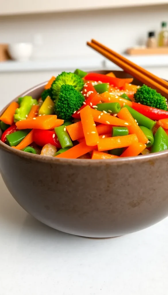Vegetable Stir-Fry with Brown Rice
