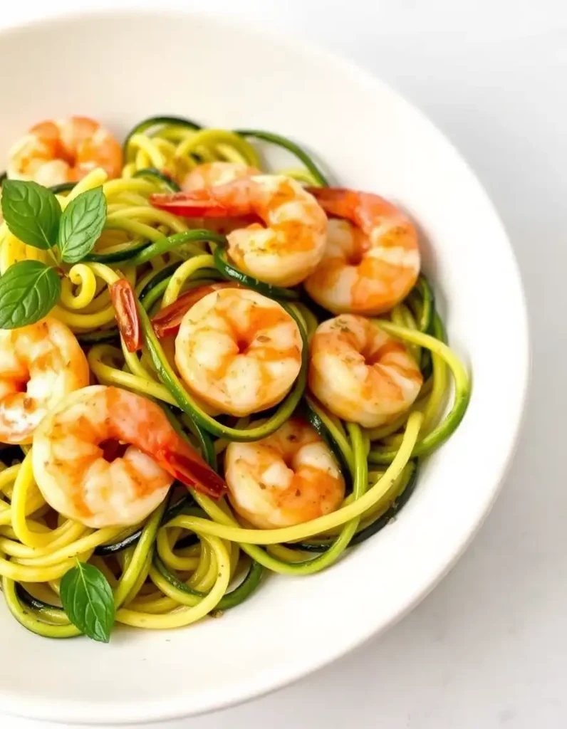 Zucchini Noodle Shrimp Scampi