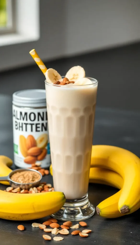 Almond Banana Protein Shake