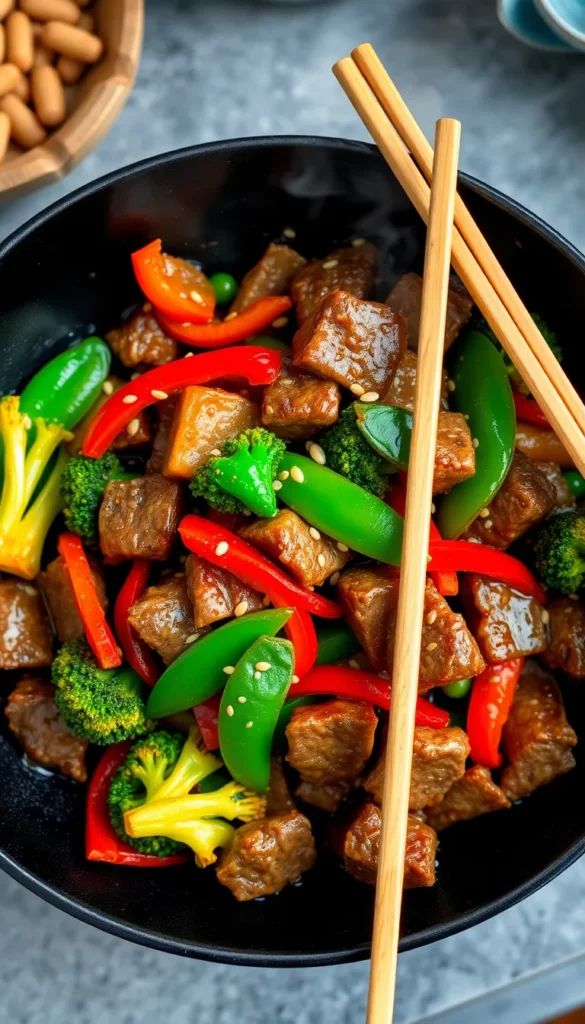 Asian Beef Strip Stir-Fry