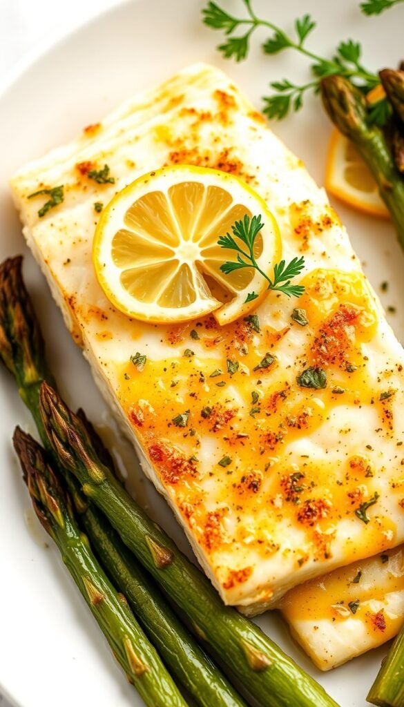 Baked Cod with Garlic and Lemon