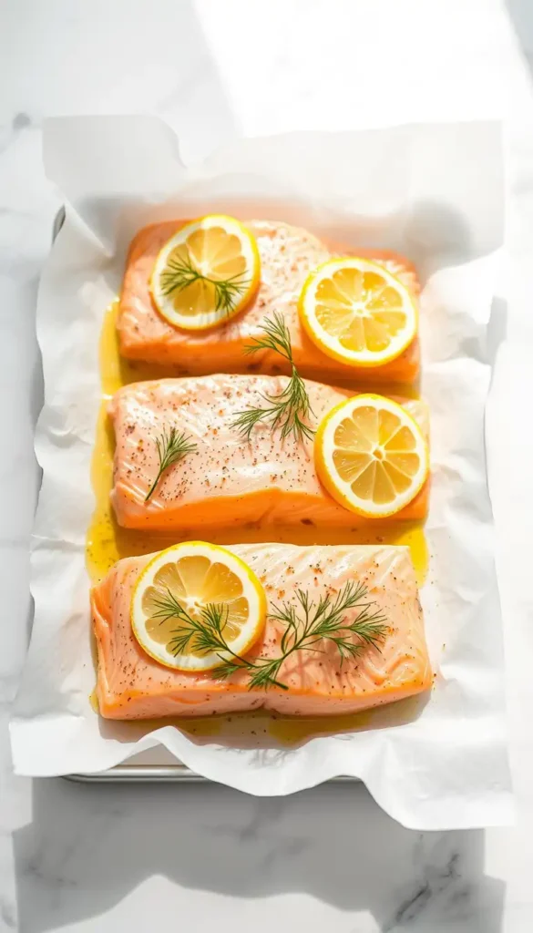 Baked Salmon with Lemon and Dill