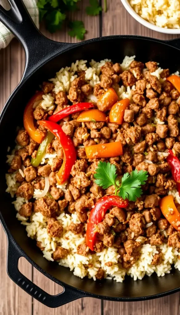 Beef and Rice Skillet