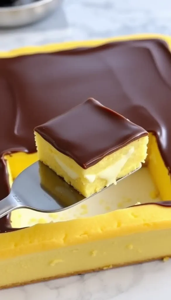 Boston Cream Poke Cake